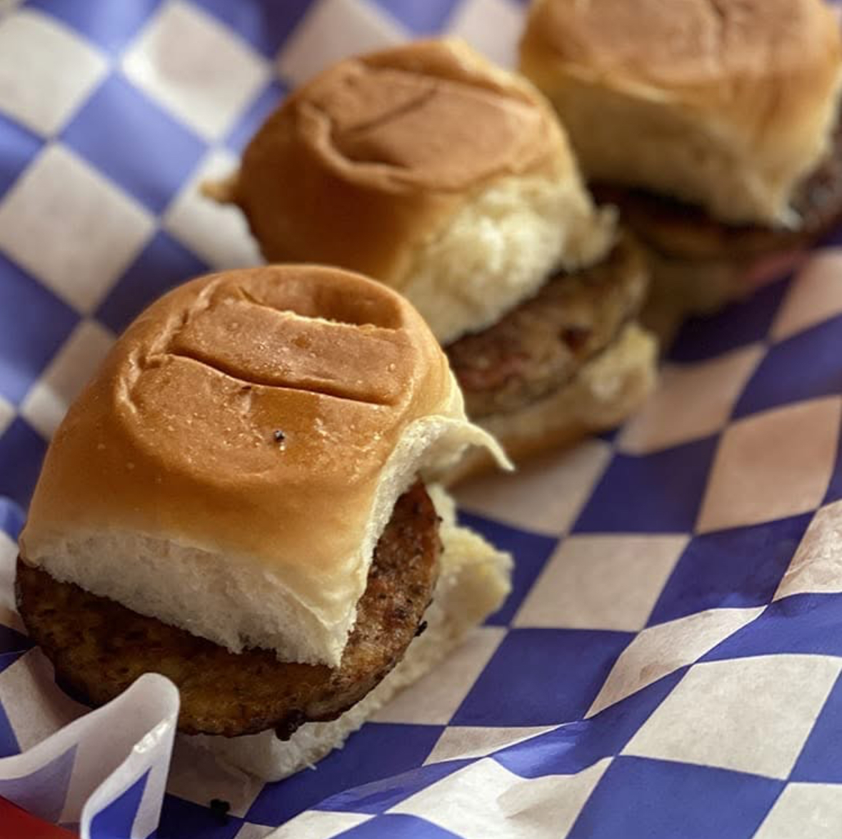 Chicken sausage patty sliders